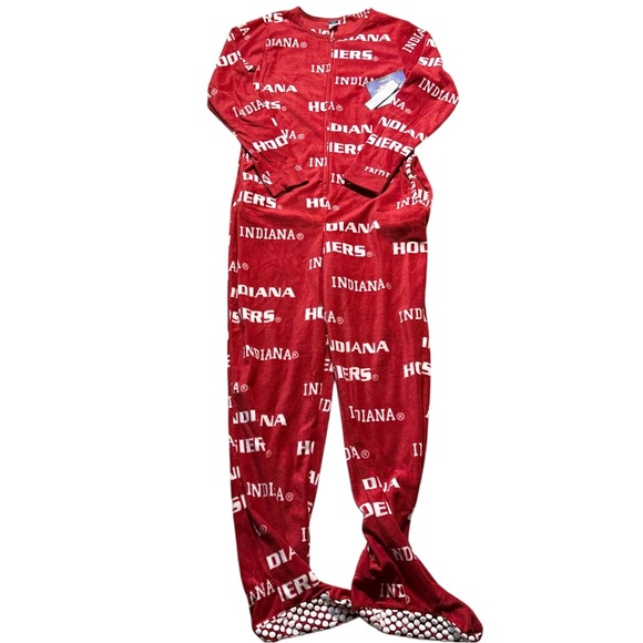 Indiana University one piece pajamas medium red women’s IU Hoosiers NWT - Picture 1 of 6